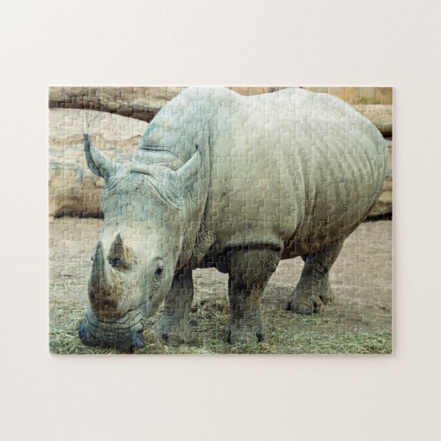 Rhinoceros Jigszawa puzzle Pussel (Horisontell)