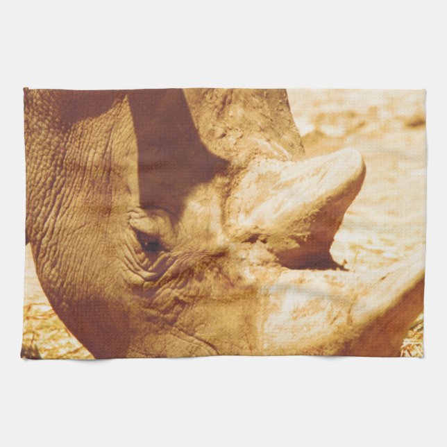 Rhinoceros Kärlek Kökshandduk (Horisontell)