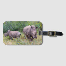 Rhinoceros Luggage Tag