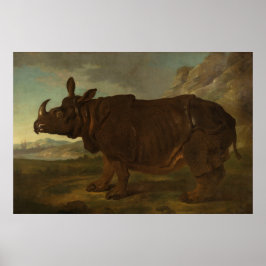 Rhinoceros (Rhino) (Vild Animal) (av J.B. Oudry) Poster