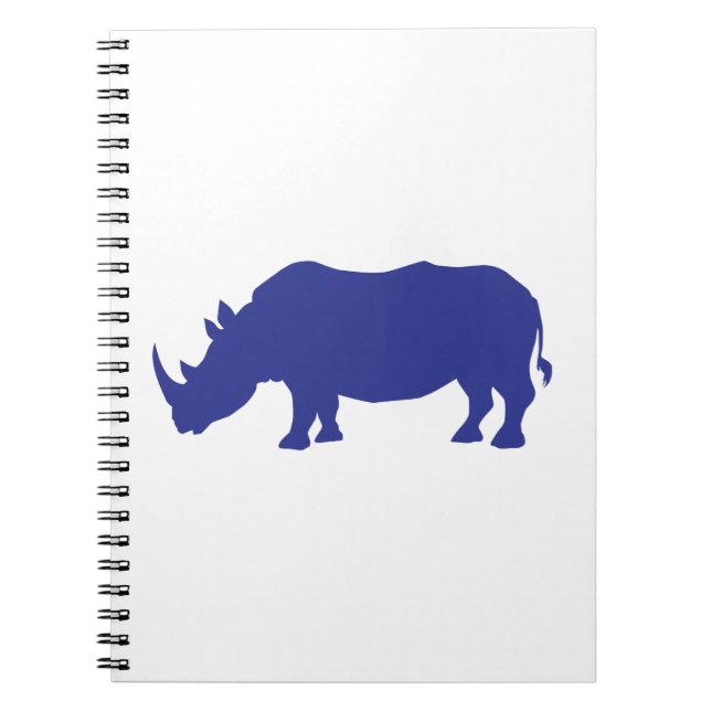 Rhinoceros Silhouette Anteckningsbok (Framsidan)