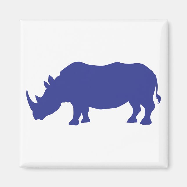 Rhinoceros Silhouette Magnet (Framsidan)