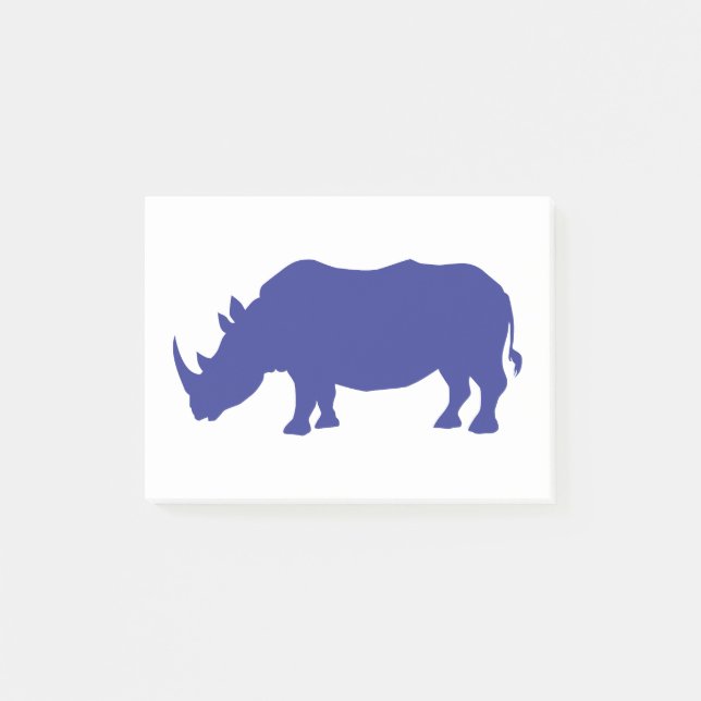Rhinoceros Silhouette Post-it Block (Framsida)