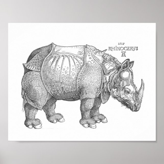 Rhinoceros Skriv ut Poster (Framsidan)