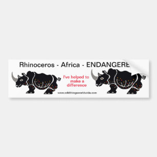 Rhinoceros - stötfångare bildekal