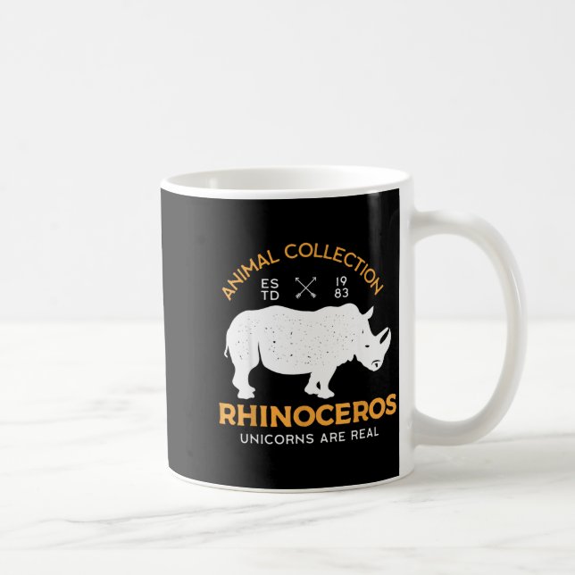 Rhinoceros Unicorns Are Real Funny Animal  Kaffemugg (Höger)
