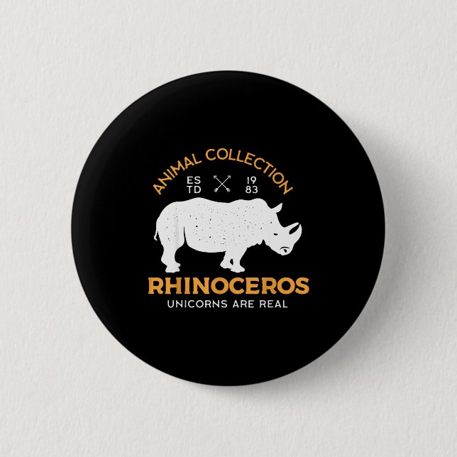Rhinoceros Unicorns Are Real Funny Animal  Knapp (Framsida)
