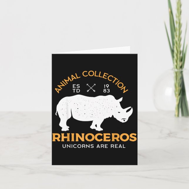 Rhinoceros Unicorns Are Real Funny Animal  Kort (Framsida)