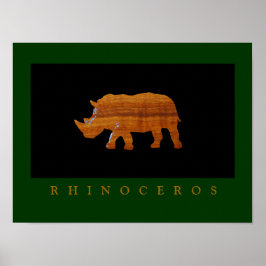 Rhinoceros-utskrift för väggar poster