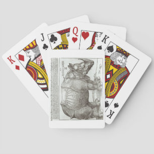 Rhinoceros, utskrift till Maximilian I (1459-1519) Spelkort
