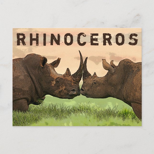 rhinoceros vykort (Framsida)