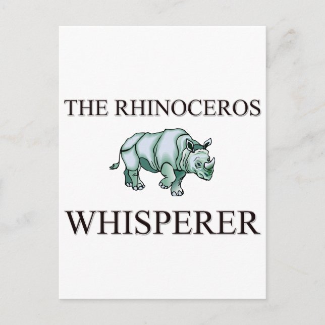 Rhinoceros Whisperer Vykort (Framsida)