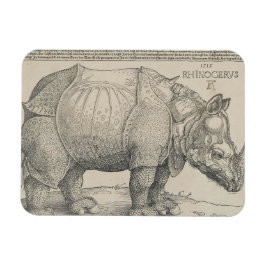 Rhinoceros, Woodcut by Albrecht Durer Magnet
