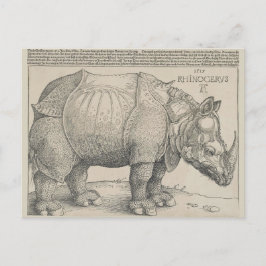 Rhinoceros, Woodcut by Albrecht Durer Vykort