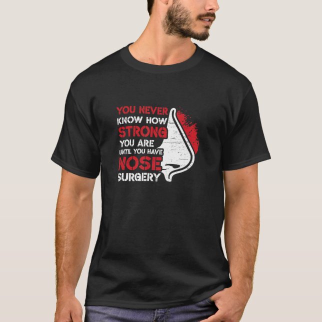 Rhinoplastisk kosmetisk noskirurgi t shirt (Framsida)