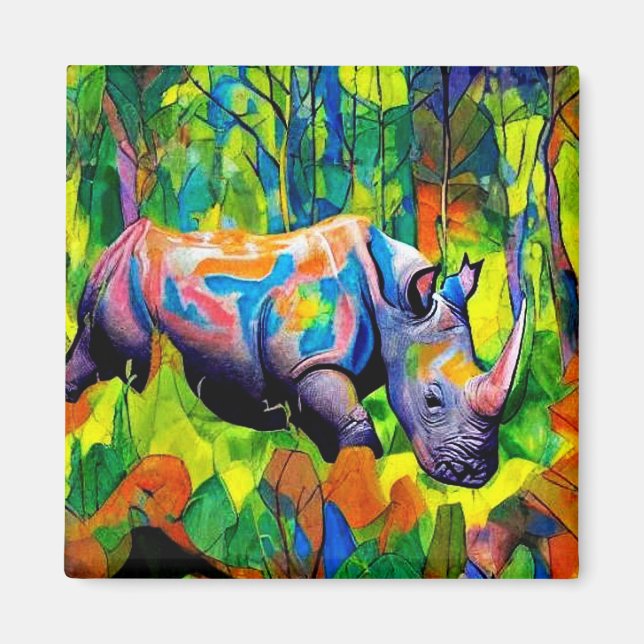 Rhinoreflekterande blad magnet (Framsidan)