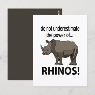 Rhinos Animal Funny Rhinos Vykort