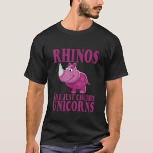 Rhinos är bara Knubbig Unicorns T Shirt