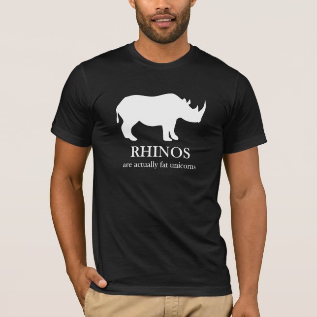 Rhinos är den feta unicornst-skjortan tröja (Framsida)