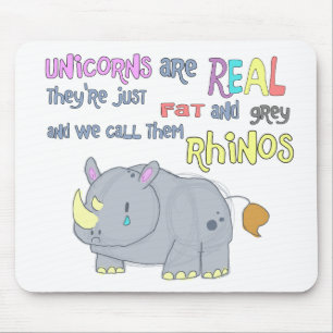 rhinos är precis ful unicornsmousepad musmatta