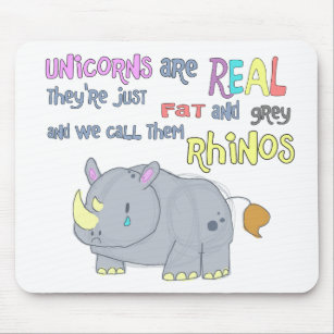 rhinos är precis ful unicornsmousepad musmatta