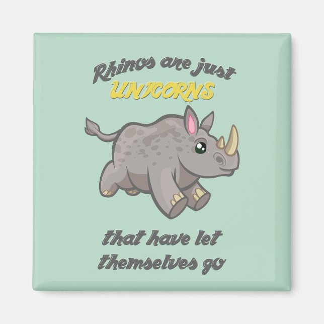 Rhinos är Unicorns Magnet (Framsidan)
