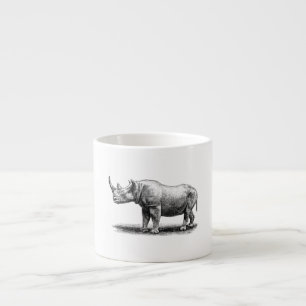 Rhinos för noshörning för espressomugg