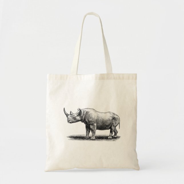 Rhinos för noshörning för tygkasse (Framsidan)