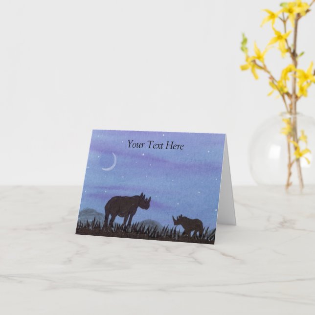 Rhinos Kort (Gul blomma)