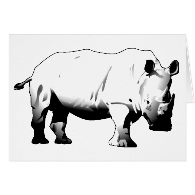 Rhinossten Hälsningskort (Framsidan Horizontal)