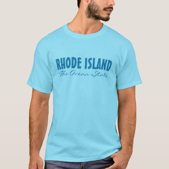 RHODE - bekläda för text för ö beställnings- Tee Shirt (Framsida)