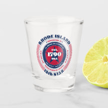 Rhode island 13th Star Patriotic Shot glass