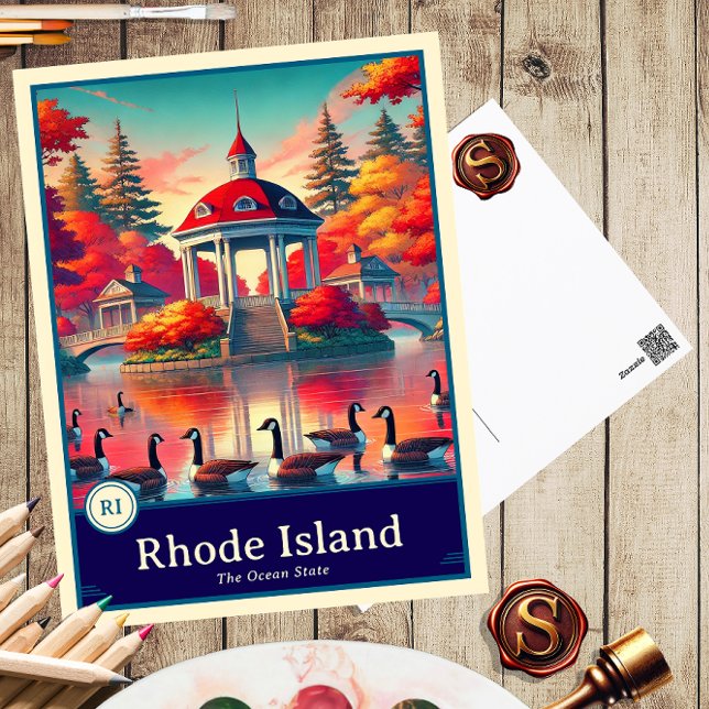 Rhode island | Anime Stil Cel Shaded-vykort Vykort (Skapare uppladdad)
