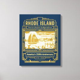 Rhode Island Art Deco Amerika 250-årsjubileum Canvastryck
