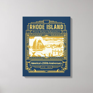 Rhode Island Art Deco Amerika 250-årsjubileum Canvastryck