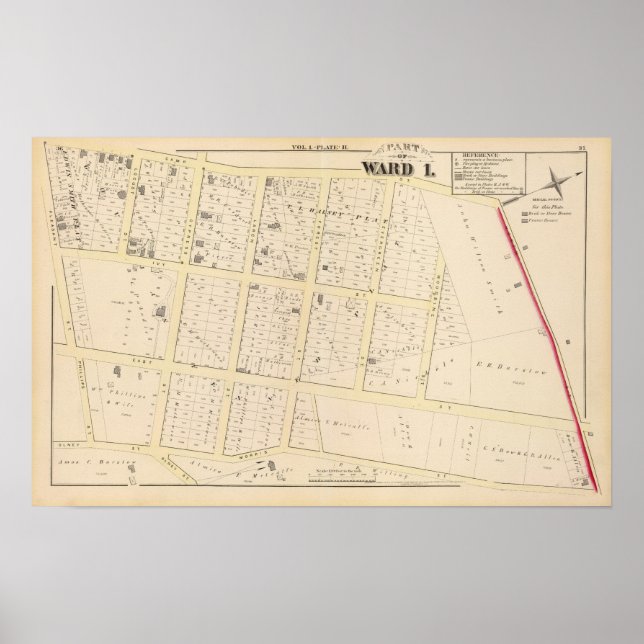 Rhode island Atlas Karta Poster (Framsidan)