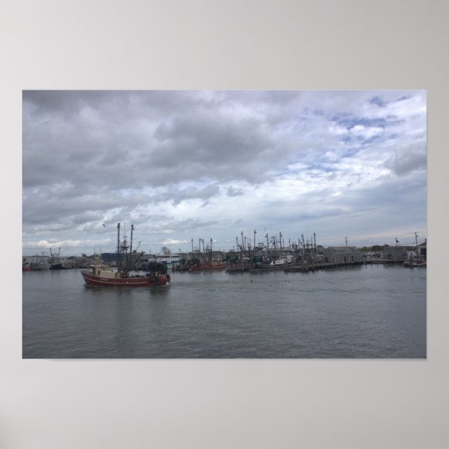 Rhode Island Båt Vattenscape Affisch (Framsidan)