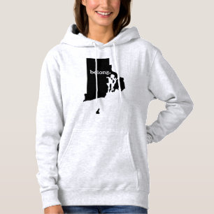 Rhode island Belong-staten Karta T Shirt