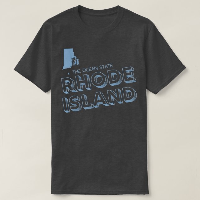 Rhode Island Bold Tet The Ocean State Travel Summe T Shirt (Design framsida)