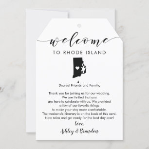 Rhode island Bröllop välkomstsida Märkre Brev Itin