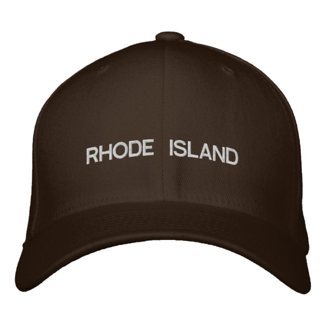 Rhode island Cap Broderad Keps (Framsida)