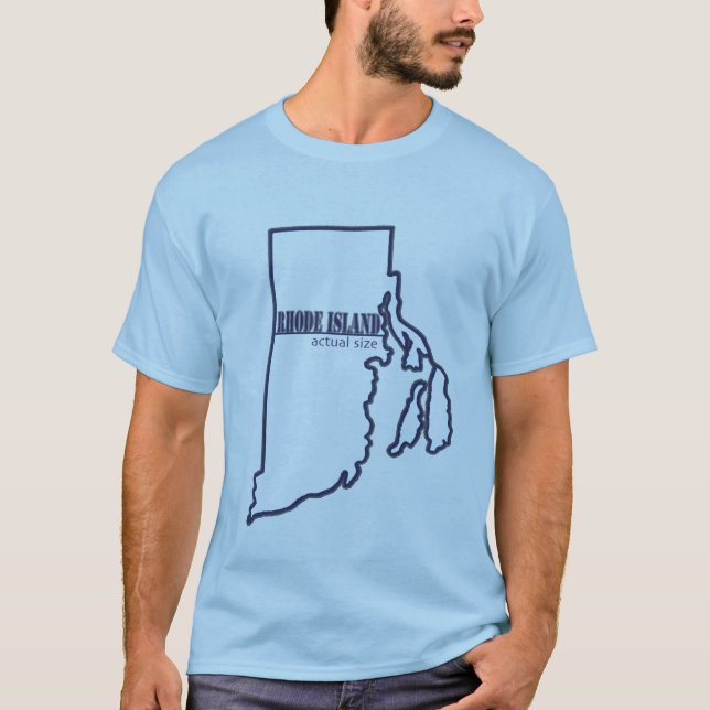 Rhode island - Faktisk Storlek T-Shirt (Framsida)