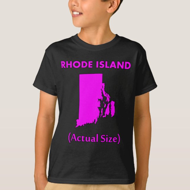 Rhode island - faktisk Storlek Tee Shirt (Framsida)