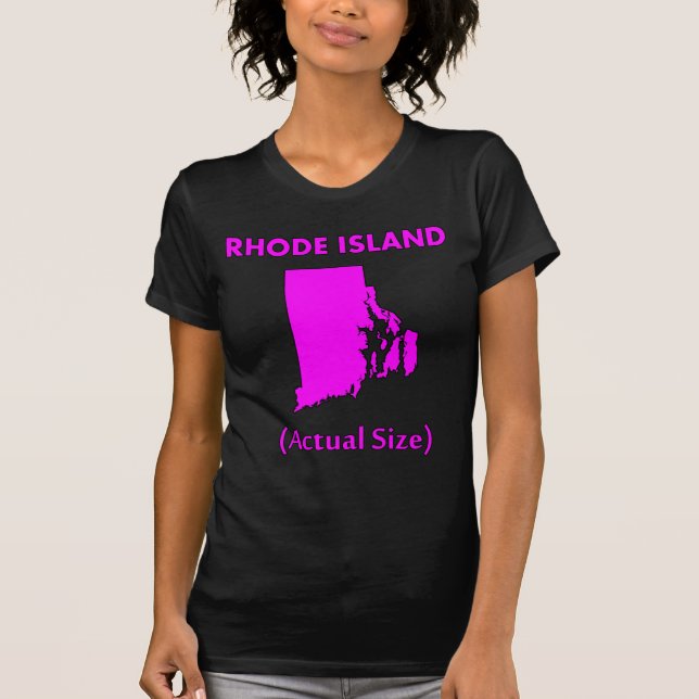 Rhode island - faktisk Storlekare T-shirt (Framsida)