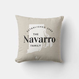 Rhode island Family Monogram, Dekorativ kudde