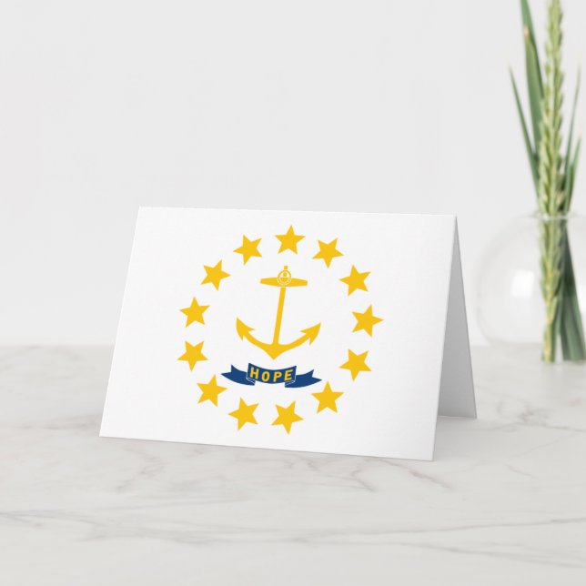 Rhode Island-flagga, Flagga av Rhode Island Kort (Framsida)