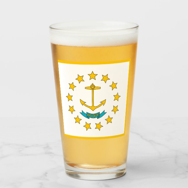 Rhode island flagga glaskopp (Framsida fylld)