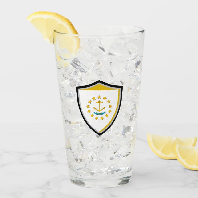 Rhode island flagga glaskopp (Framsida Ice)
