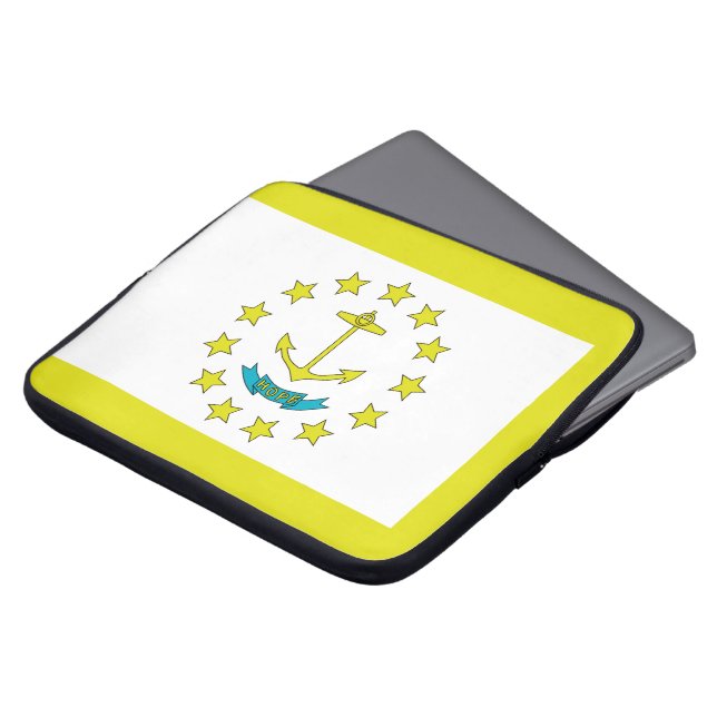 Rhode island flagga laptop fodral (Framsida topp)