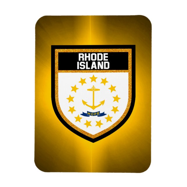 Rhode island Flagga Magnet (Vertikal)